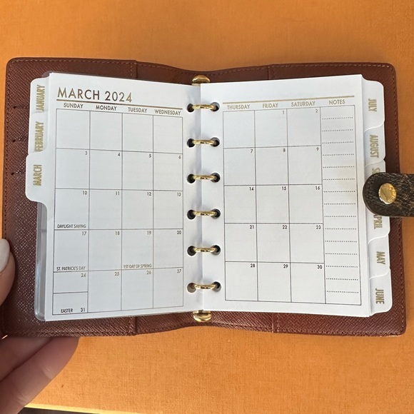 Fits Louis Vuitton PM 2025 Insert Calendar+Filler Paper+ Pen + Pouches - Picture 3 of 16